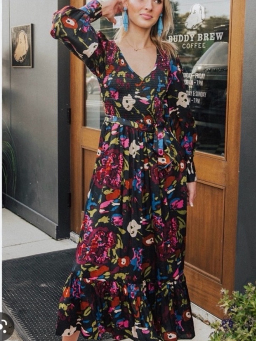 Cleobella Juliette Floral Ankle Dress XS